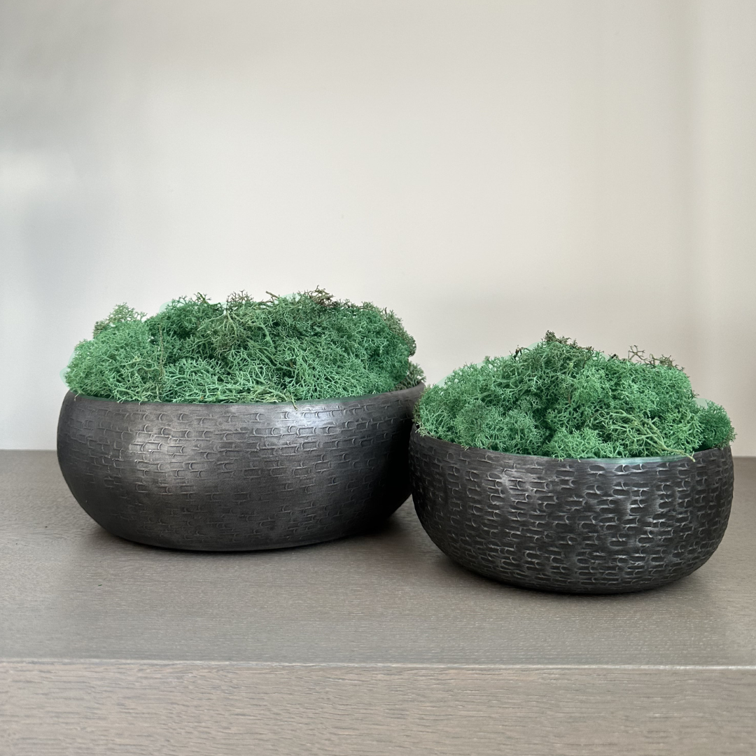 Graphite Reindeer Moss Bowl