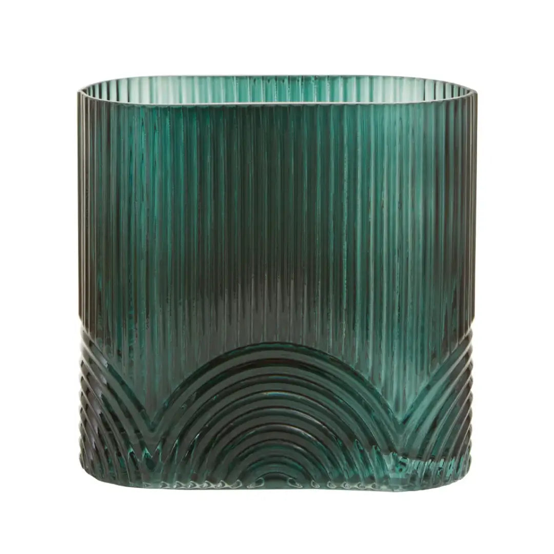 green-arches-vase-green-ribbed-glass-at-albury-house-interiors