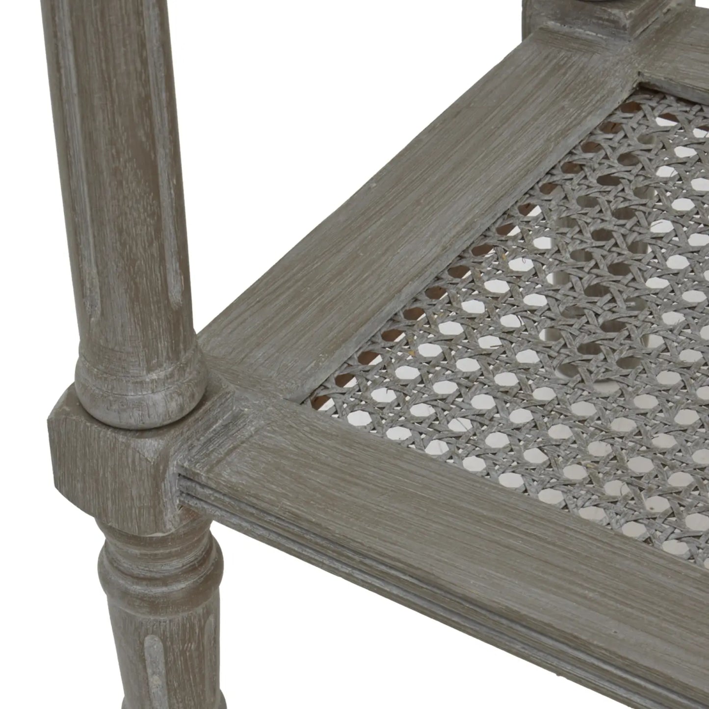 Belgrave slim console table crafted from wood with tapered detailed legs, a smooth tabletop and a rattan shelf. Perfect for hallways, dining rooms and living rooms. Available to purchase from Albury House Interiors, furniture and home accessories in the UK.