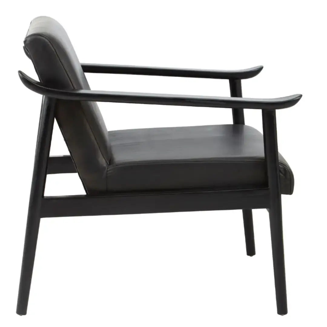 black-leather-black-wooden-frame-occasional-lounge-chair-at-albury-house-interiors