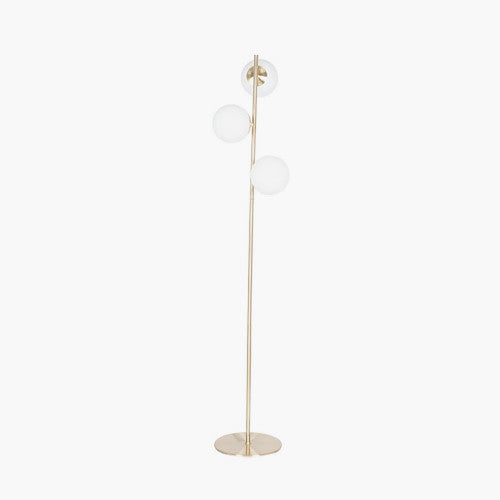 Brushed Brass Orb Floor Lamp