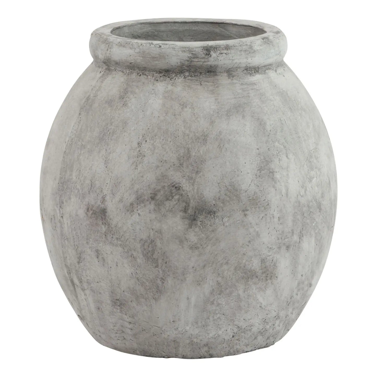 chester-light-grey-distressed-jar-shaped-planter-at-albury-house-interiors