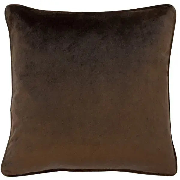 square-velvet-chocolate-brown-piped-cushion-with-feather-insert-at-albury-house-interiors