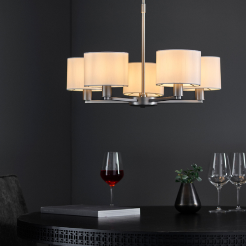 Trevi Ceiling Pendant 5 Arm Nickel