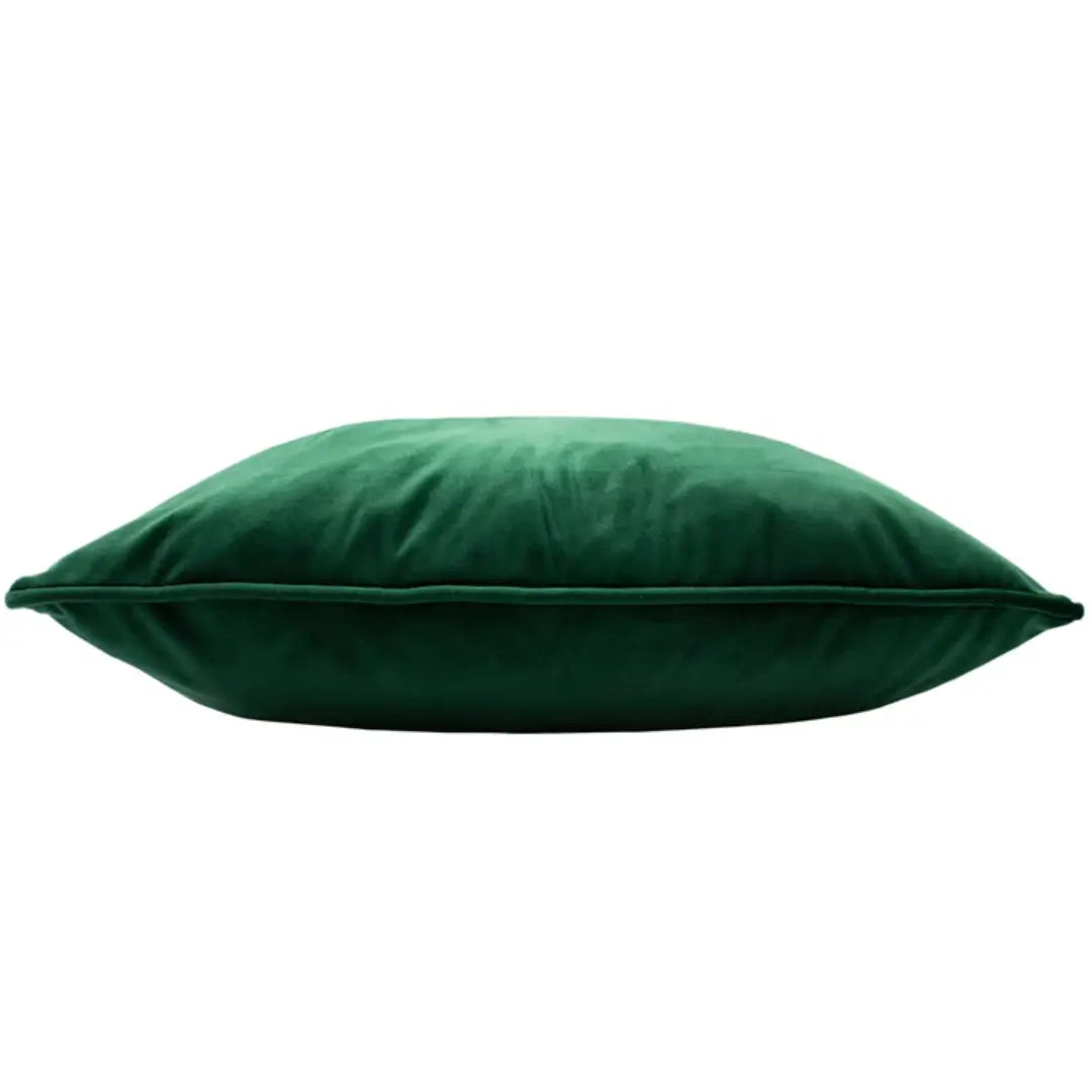 embroidered-bumble-bee-square-cushion-in-emerald-green-velvet-at-albury-house-interiors