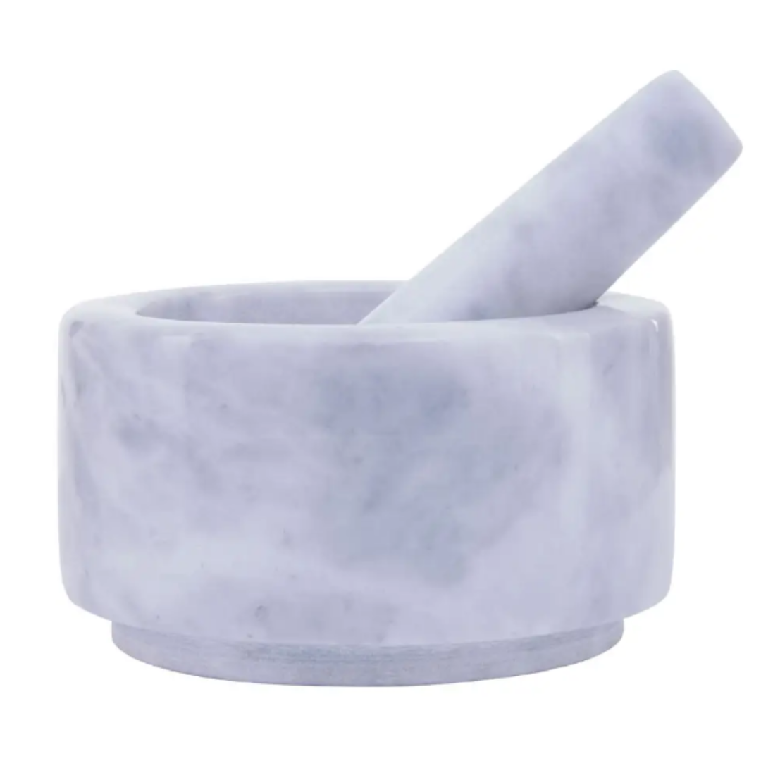Grey Marble Mortar & Pestle