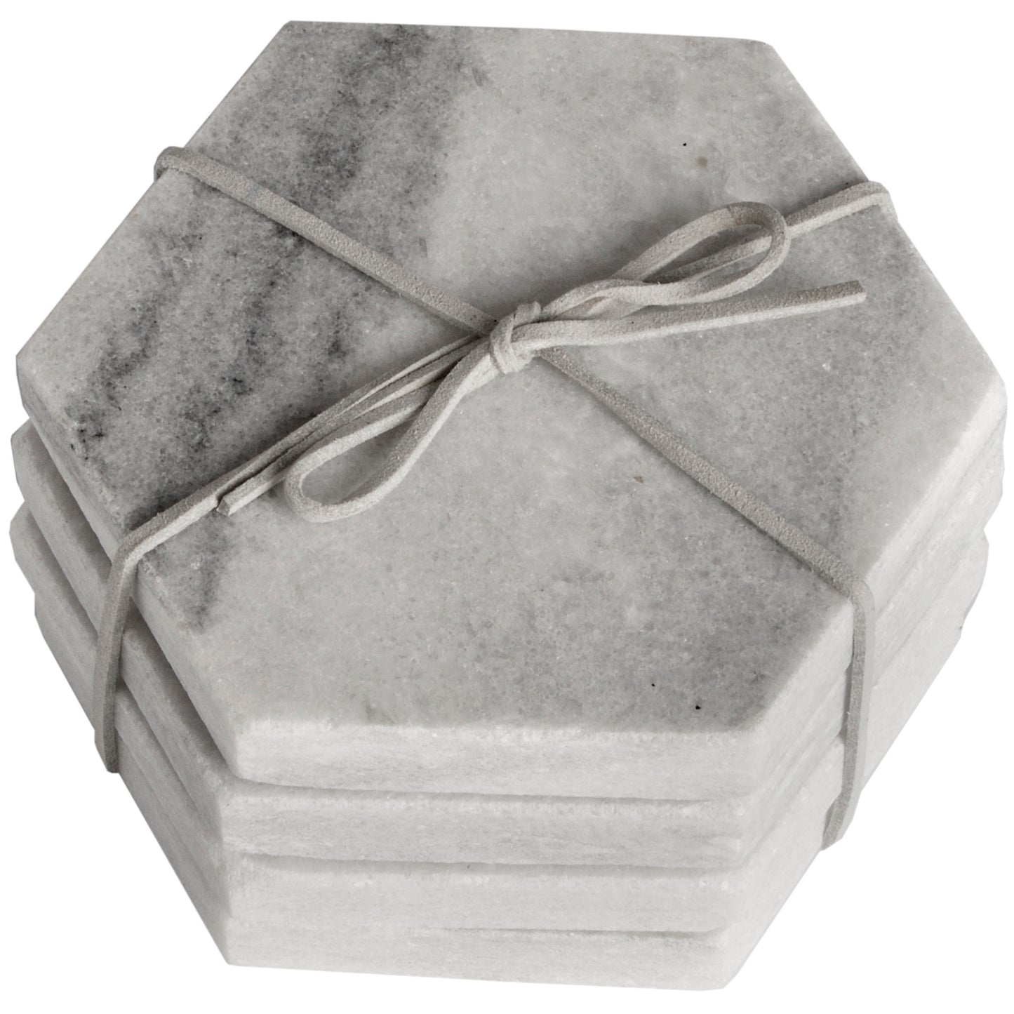 Grey Marble Hexagon Coasters