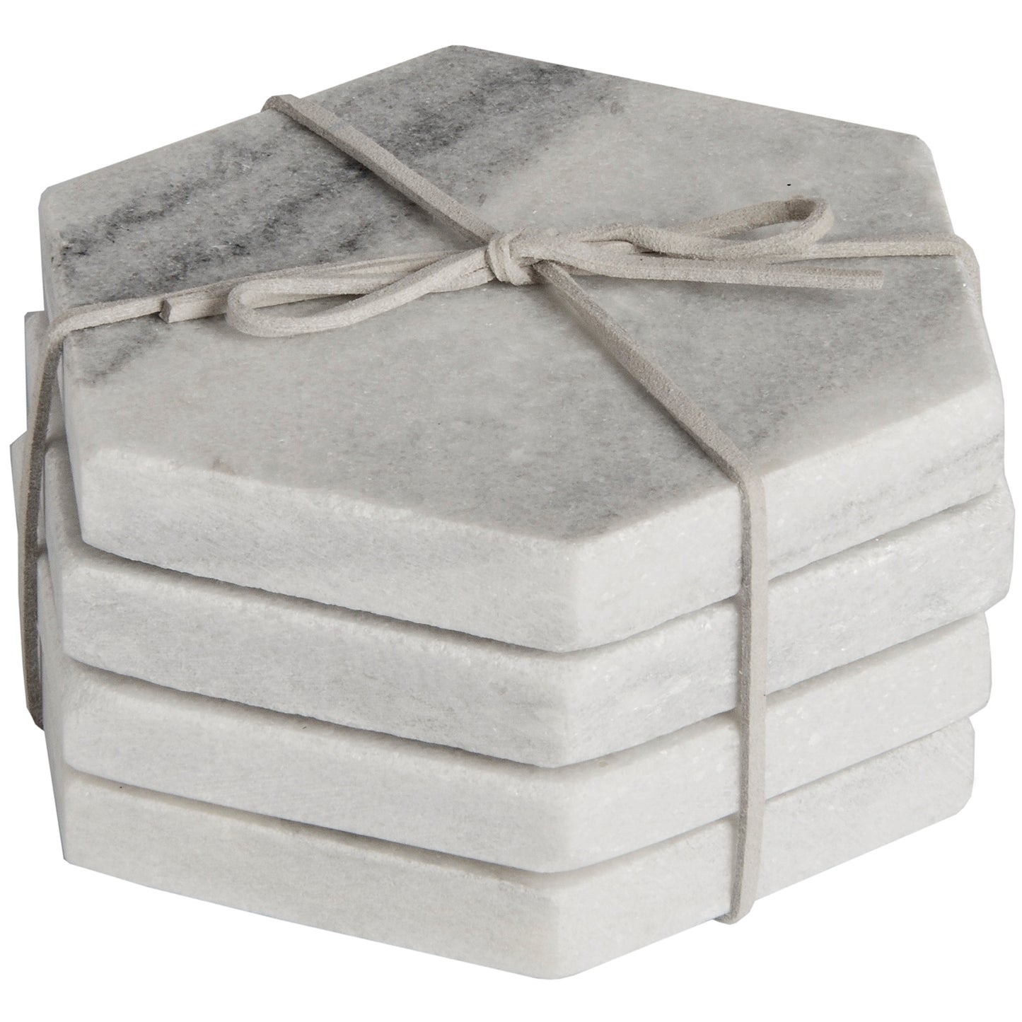 Grey Marble Hexagon Coasters
