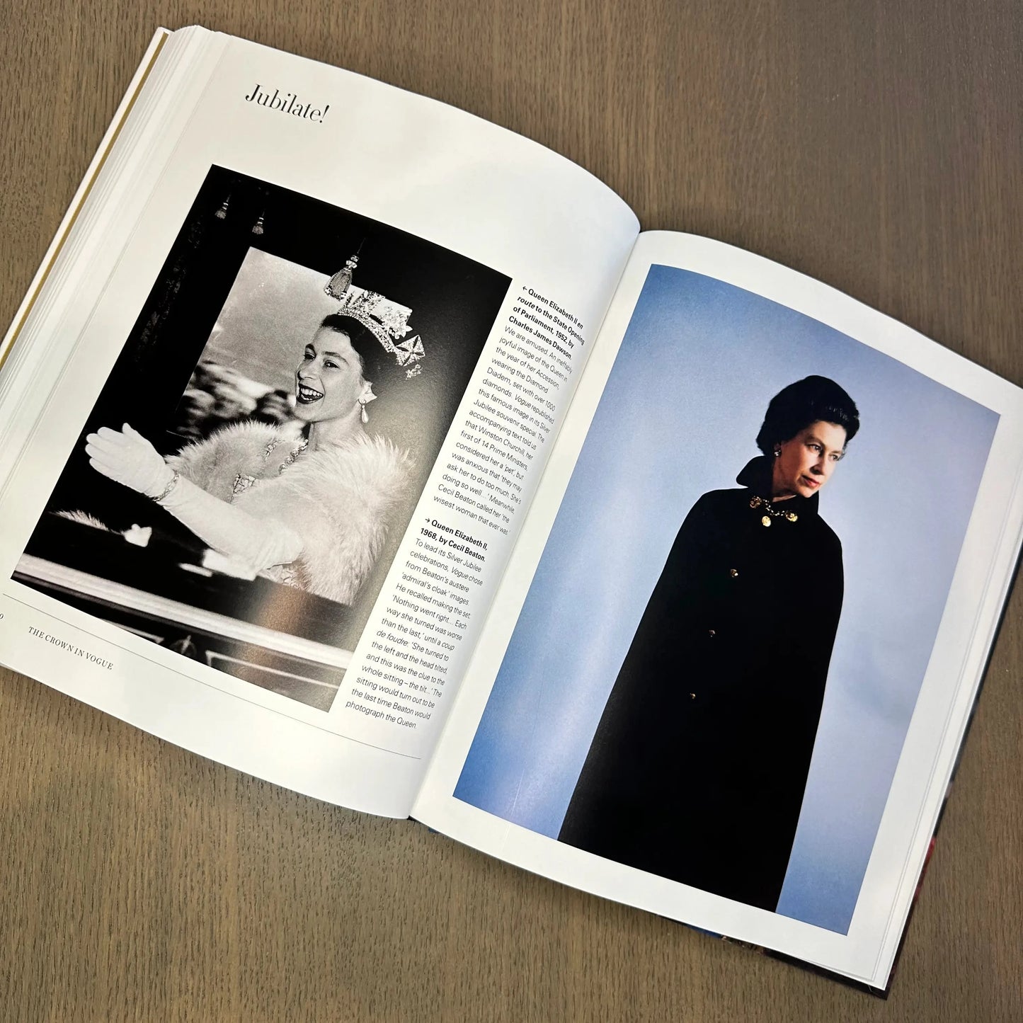 inside-the-crown-in-vogue-hardback-white-and-blue-coffee-table-book-featuring-princess-diana-on-front-cover-at-albury-house-interiors-essex