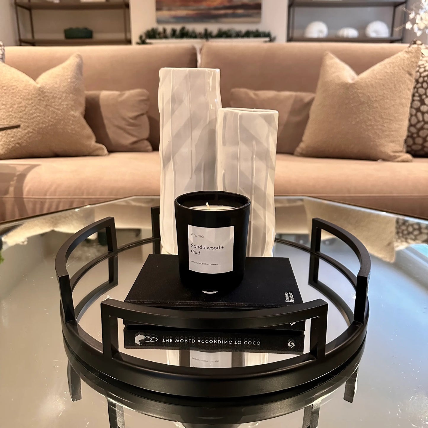 jacques-small-and-large-white-ceramic-slim-vases-on-mirror-tray-at-albury-house-interiors