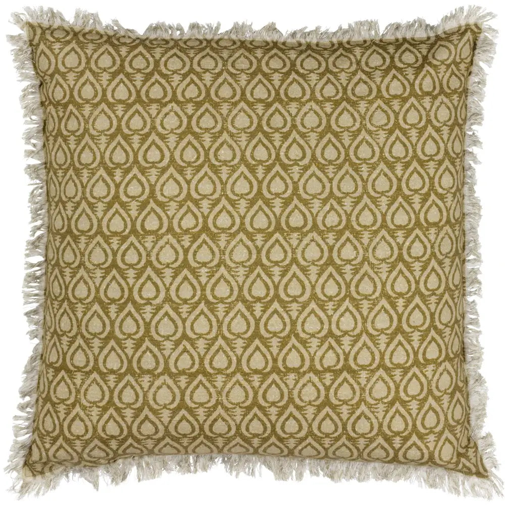 Khaki Leaf Cushion
