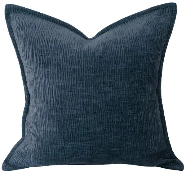 kyriad-soft-navy-blue-textured-square-cushion-with-feather-insert-pad-at-albury-house-interiors