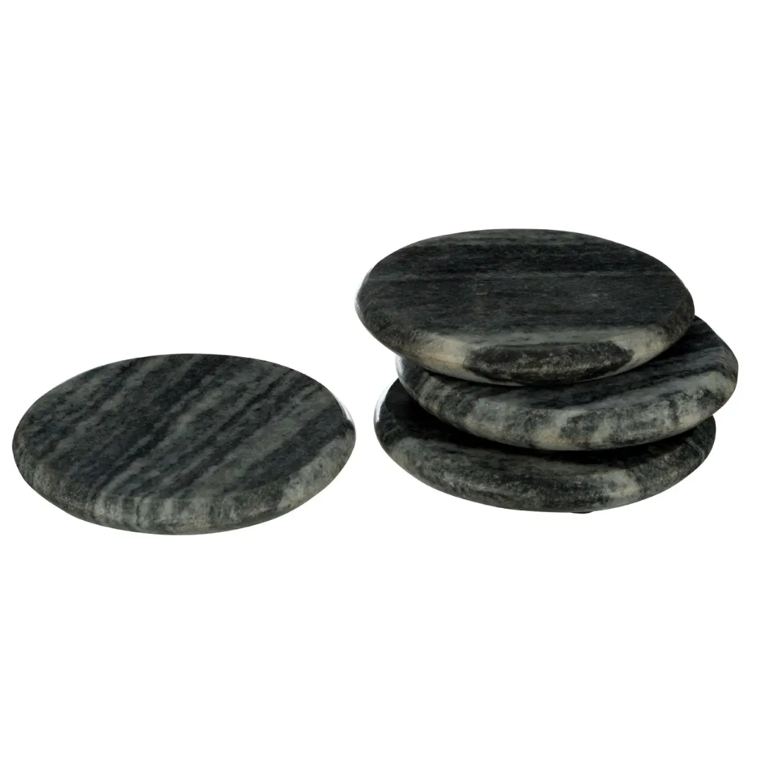 Grey Round Marble Coasters