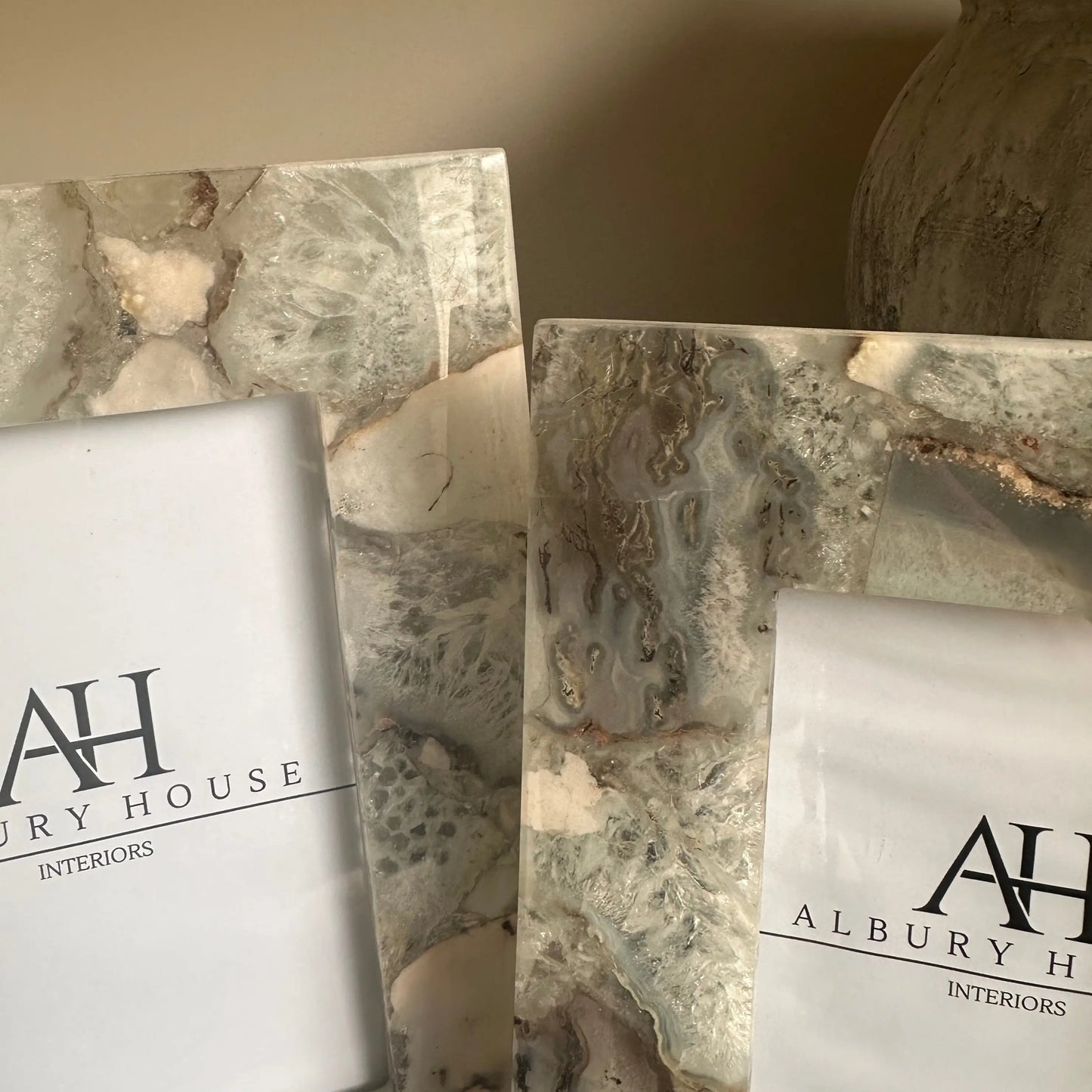 close-up-of-4x6-and-5x7-natural-agate-stone-photoframes-at-albury-house-interiors