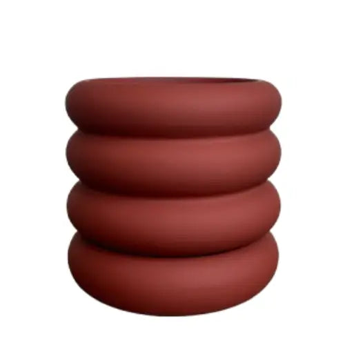 rust-brown-bubble-plant-pot-with-matching-saucer-at-albury-house-interiors