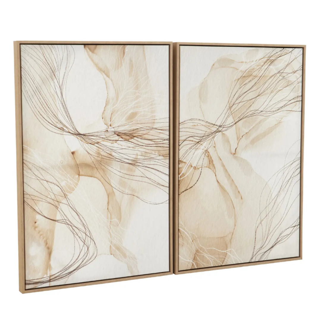 Set Of 2 Natural Canvases