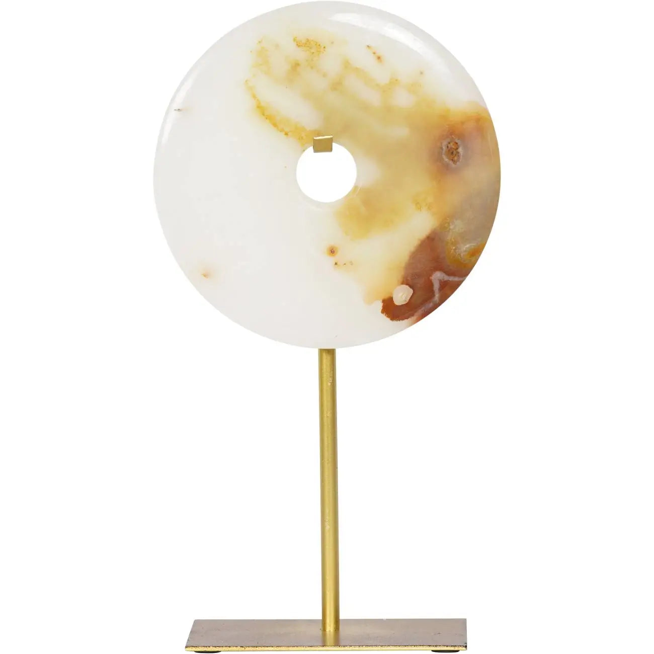 small-round-natural-jade-stone-disc-on-distressed-gold-plinth-stand-at-albury-house-interiors