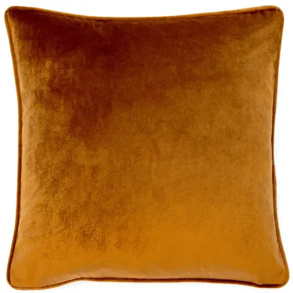 tan-orange-velvet-square-piped-cushion-at-albury-house-interiors
