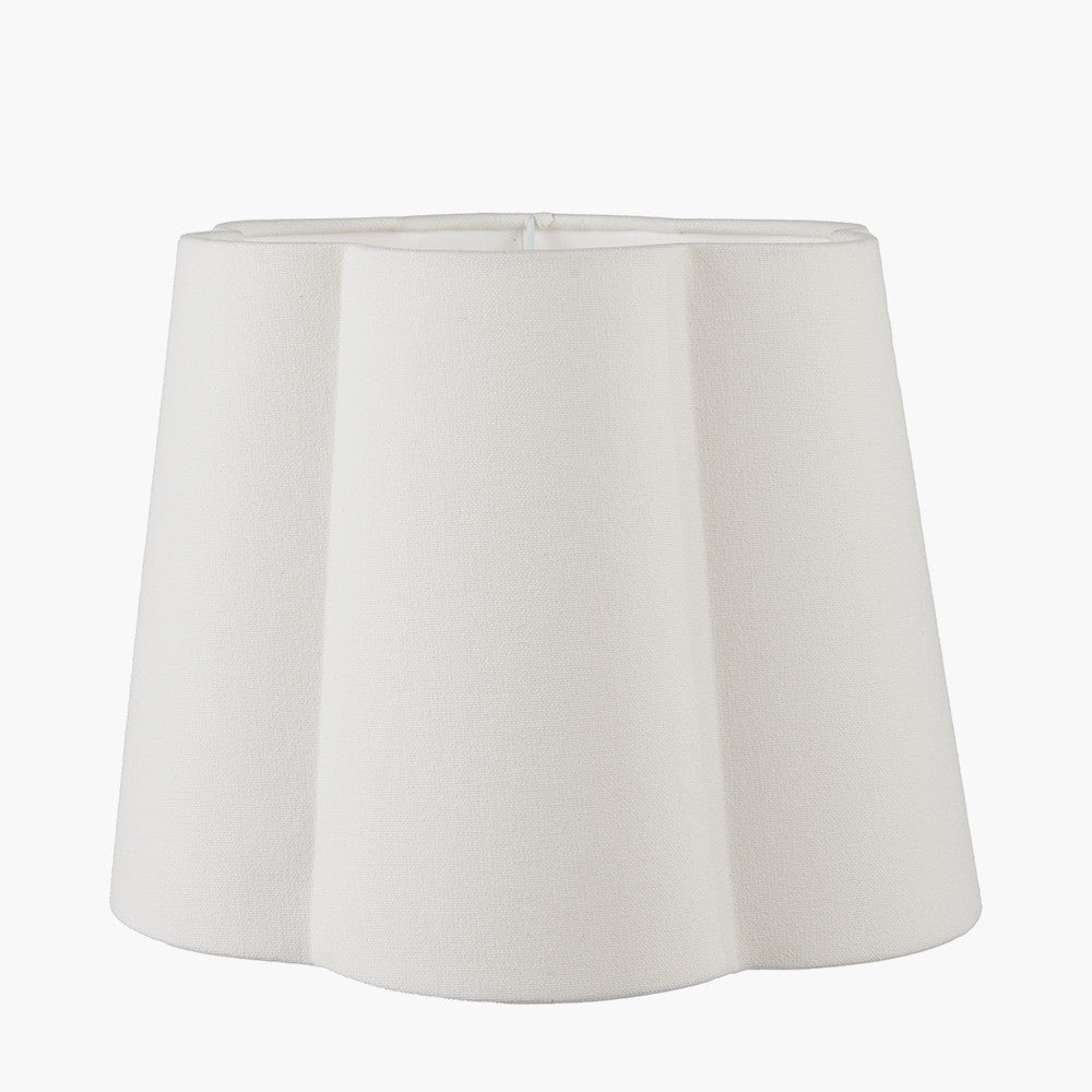 Tapered White Scallop Shade