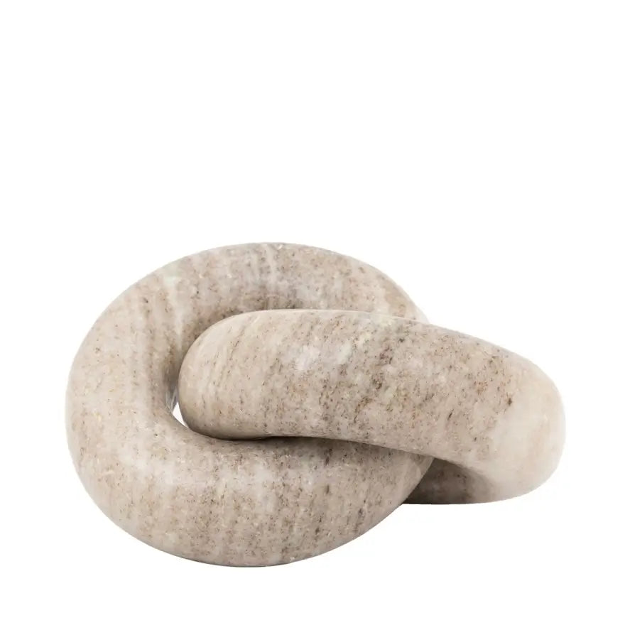 taupe-natural-veined-marble-chain-links-sculpture-at-albury-house-interiors-essex
