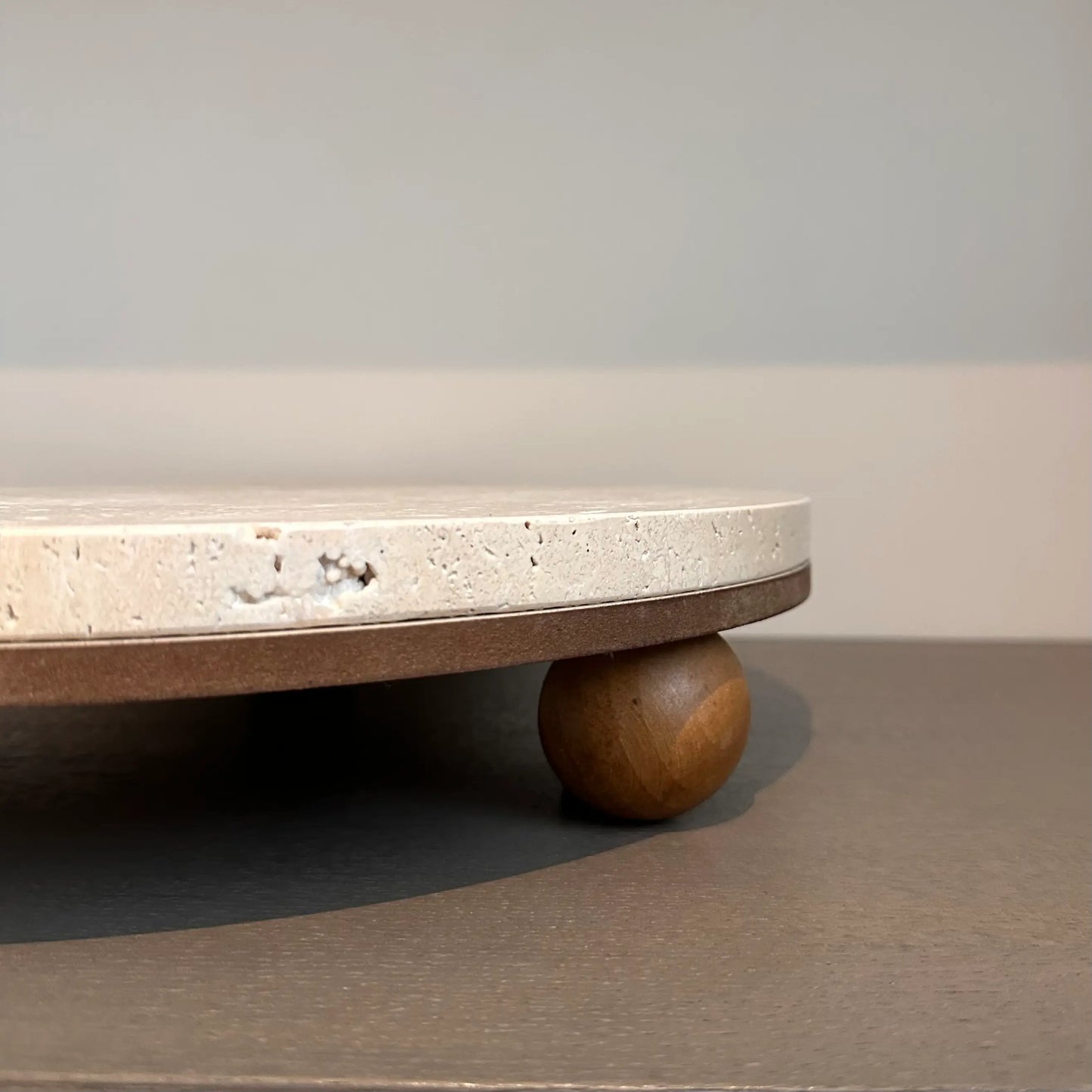 terrazzo-round-stone-tray-with-birch-wood-round-feet-at-albury-house-interiors