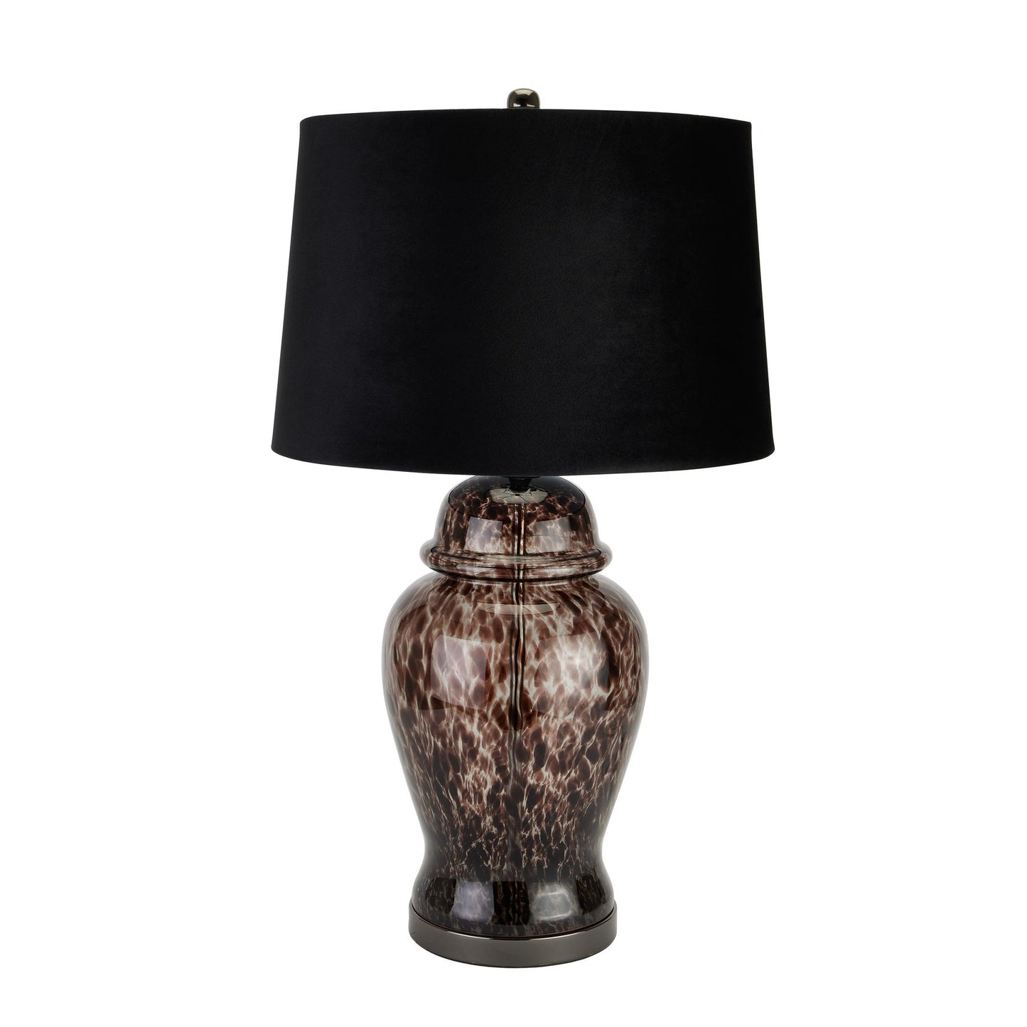 Tortoise Shell Glass Lamp - Black