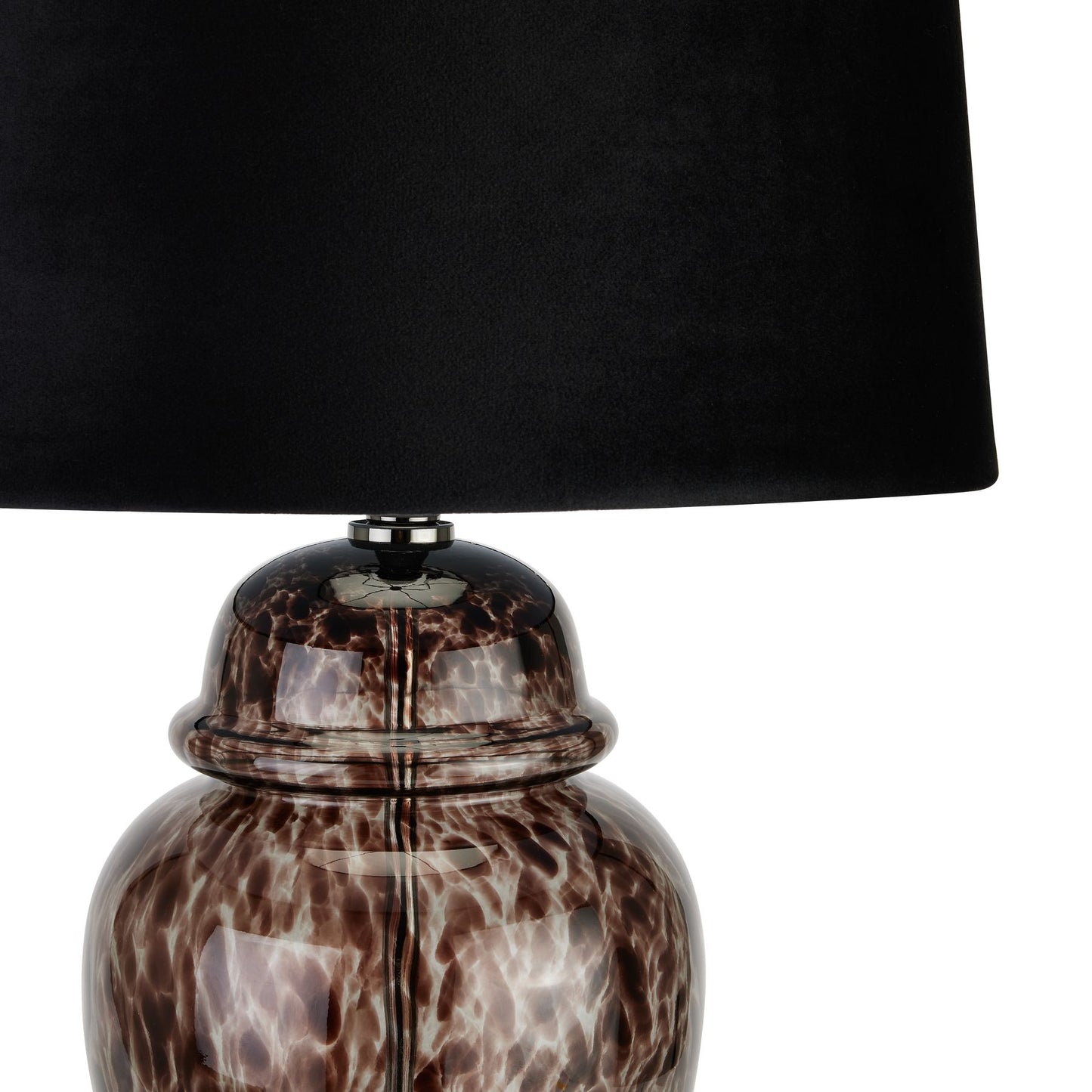 Tortoise Shell Glass Lamp - Black