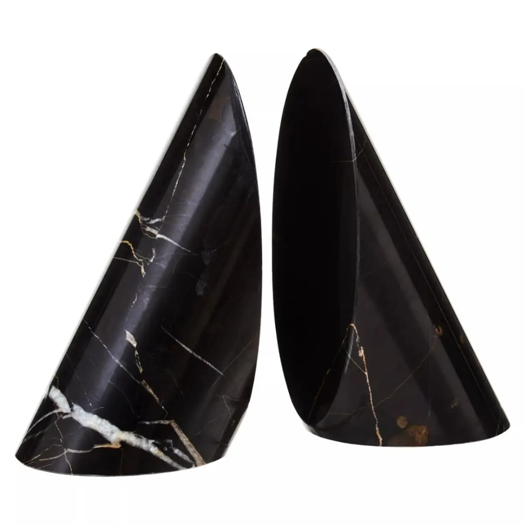 Wedge Bookends Black