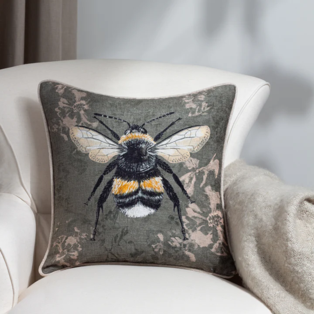 Sage Bee Cushion
