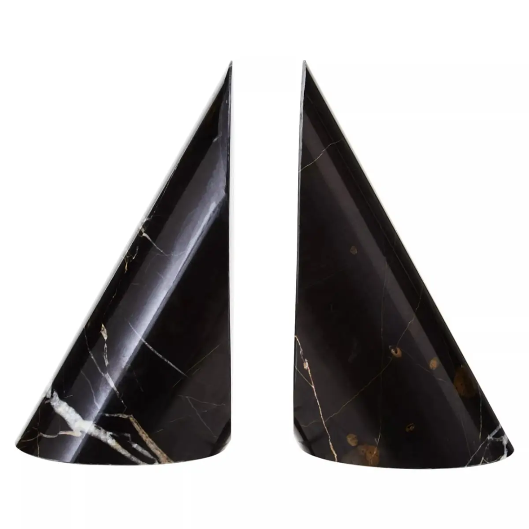 Wedge Bookends Black
