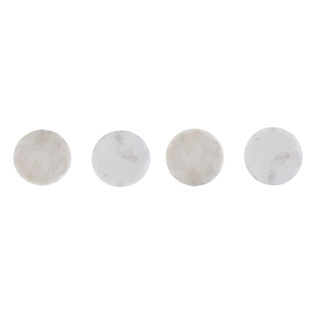 White Raw Edge Marble Coasters