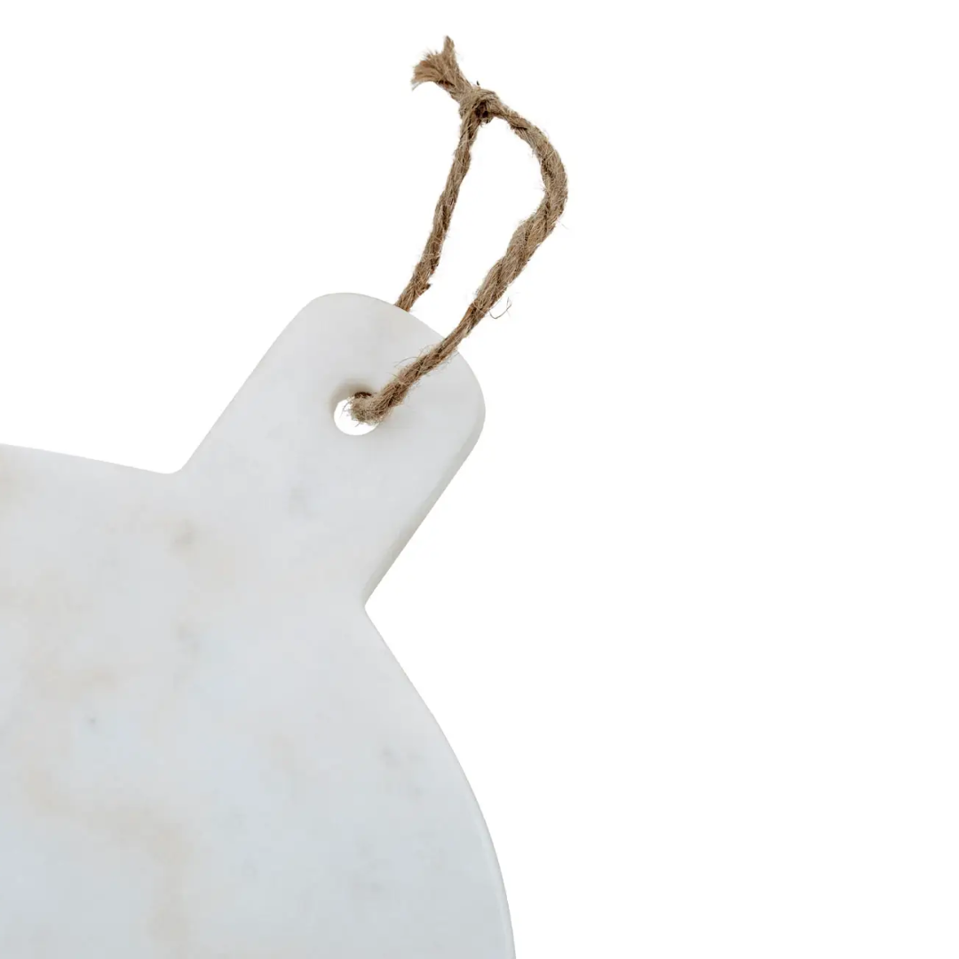 White Round Paddle Chopping Board