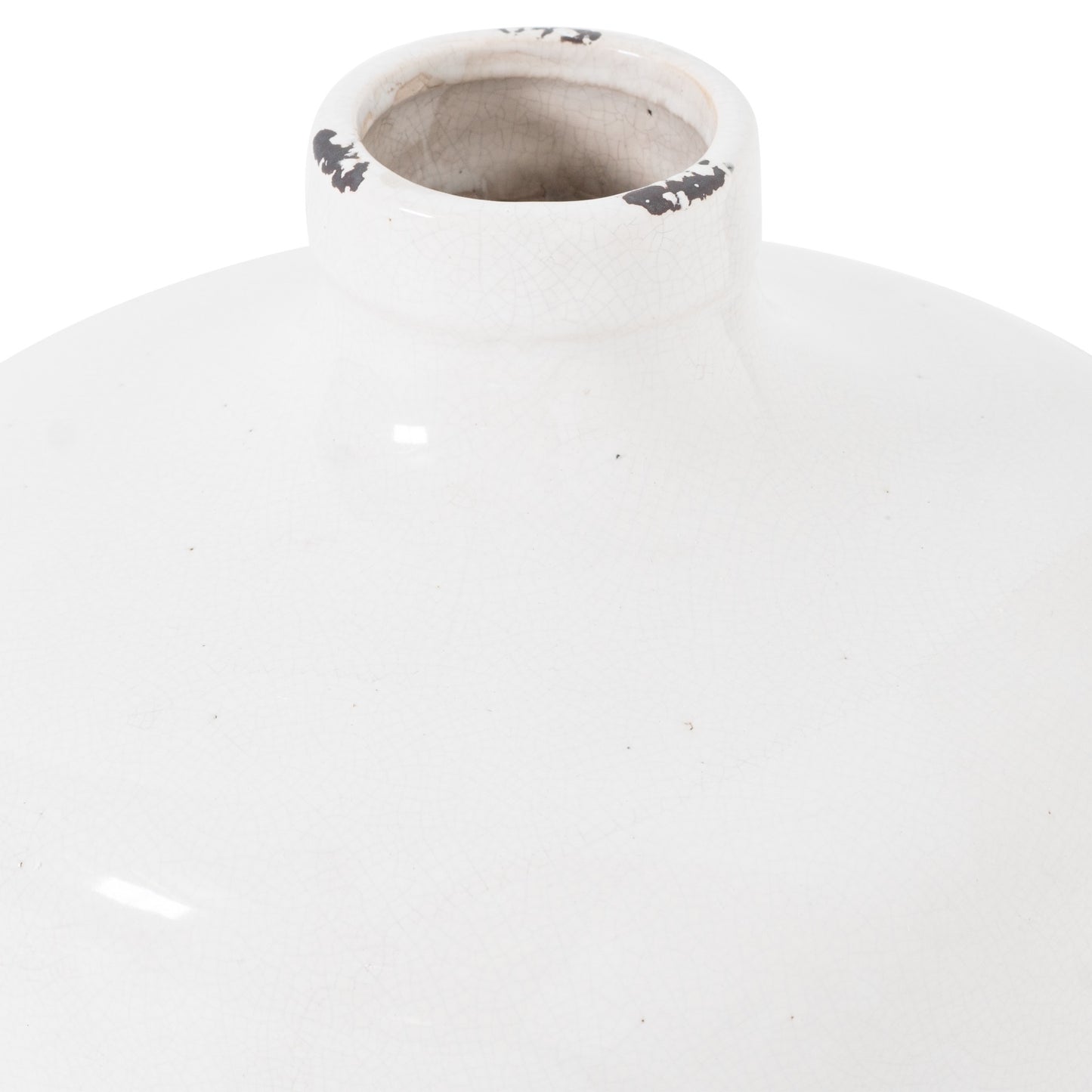 White Squat Vase Small