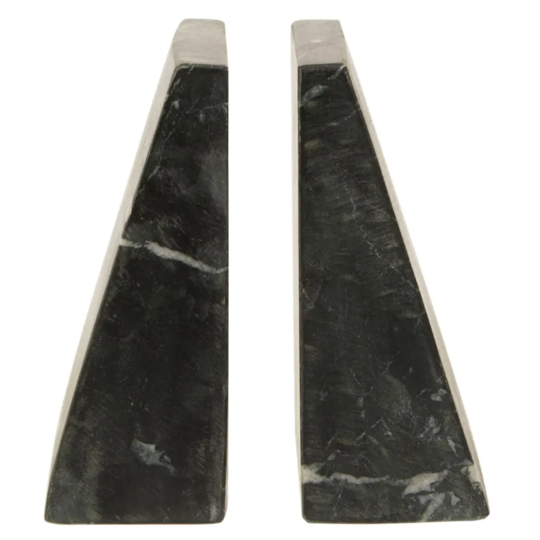 Black Marble Bookends