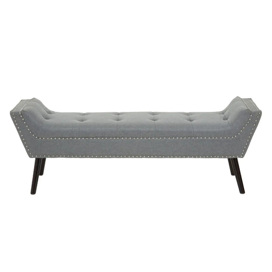 albury-house-interiors-grey-fabric studded-chaise-lounge-bench 