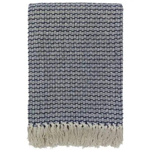 albury-house-interiors-navy-basket-weave-throw-with-natural-coloured-fringed-edge