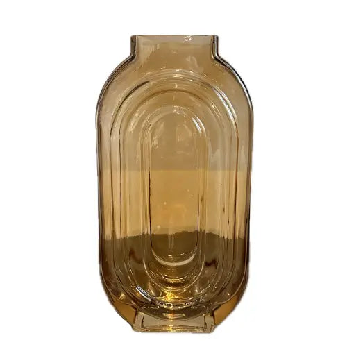 retro-look-oval-glass-vases-in-dark-orange-amber-tone-in-large-size-at-albury-house-interiors-essex