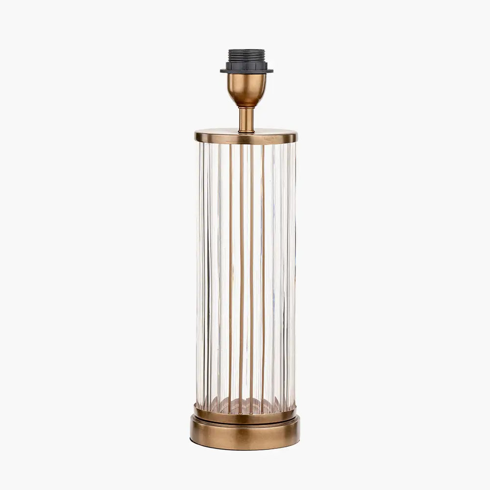 antique-brass-ribbed-clear-glass-table-lamp-base-at-albury-house-interiors