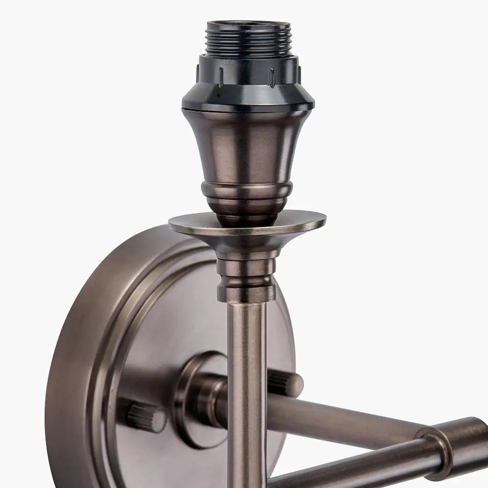 dark-antique-bronze-double-sconce-wall-light-with-white-cotton-shades-at-albury-house-interiors