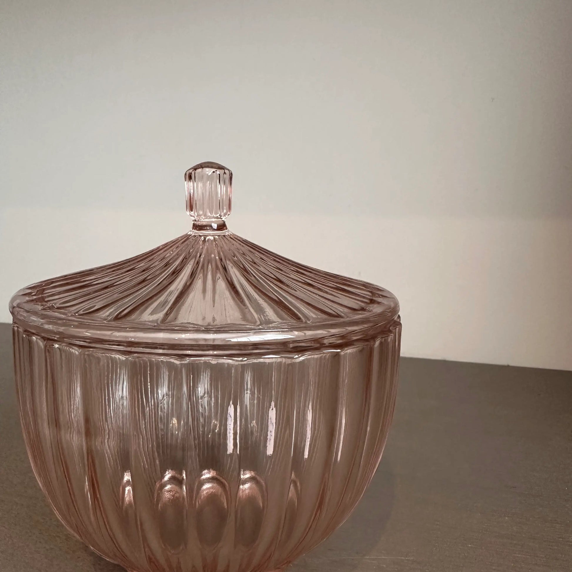 artdeco-baby-blush-pink-ribbed-pleated-glass-trinket-jar-pot-with-lid-at-albury-house-interiors-home-store-essex