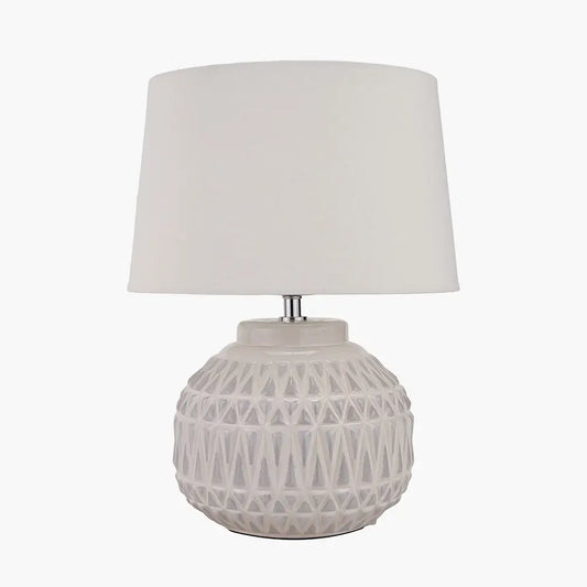 grey-patterned-aztec-lamp-base-with-white-shade-at-albury-house-interiors
