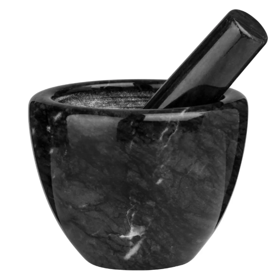 Black Marble Mortar & Pestle