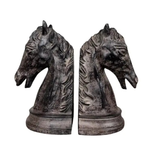 antique-bronze-pair-of-horse-head-bookends-at-albury-house-interiors