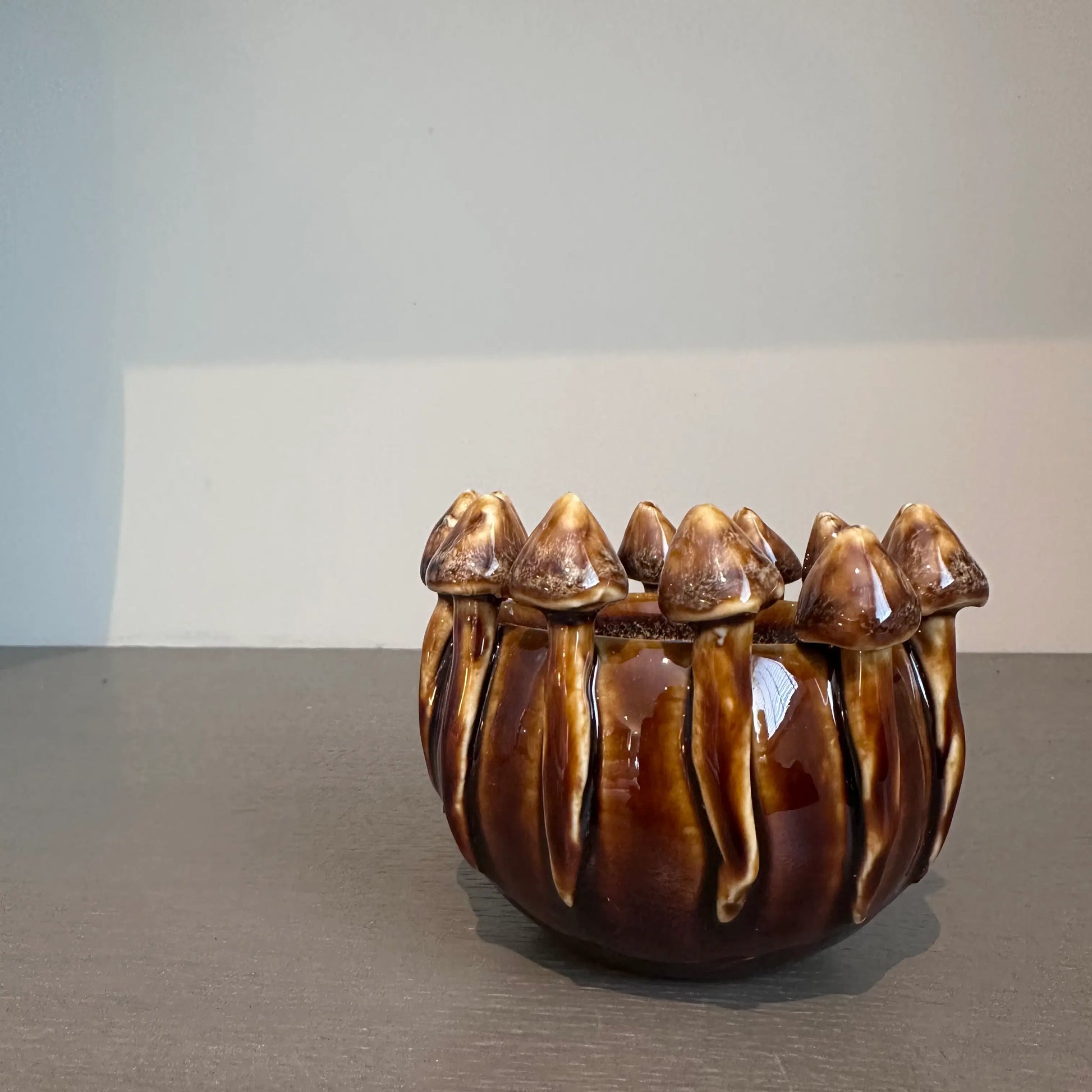 brown-ceramic-natural-mushroom-tealight-candle-holder-at-albury-house-interiors
