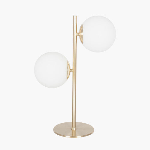 Brushed Brass Orb Lamp