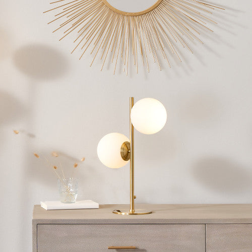 Brushed Brass Orb Lamp