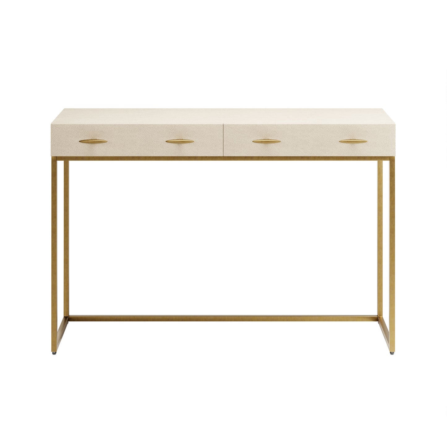 Ivory Shagreen Brass Console