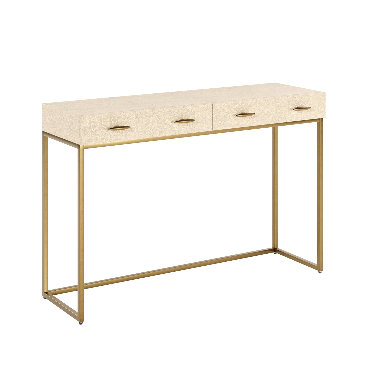 Ivory Shagreen Brass Console