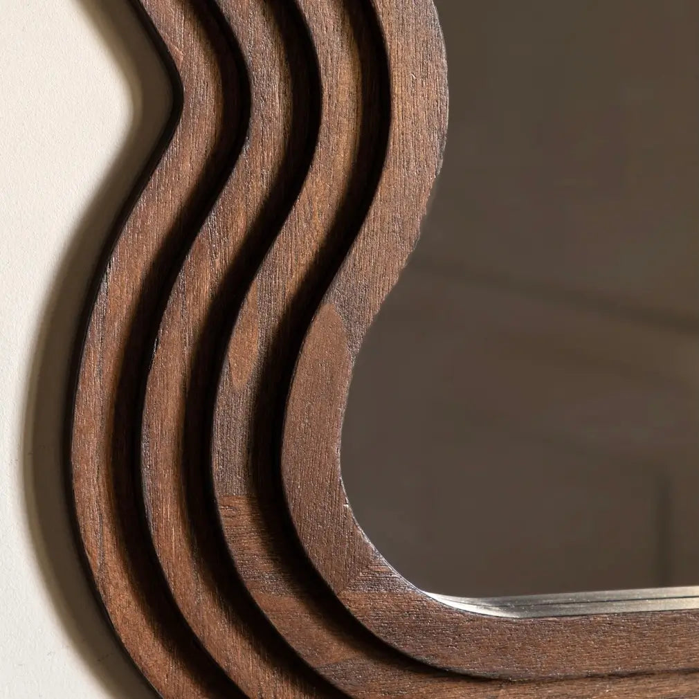 california-dark-wood-wave-frame-retro-mirror-at-albury-house-interiors