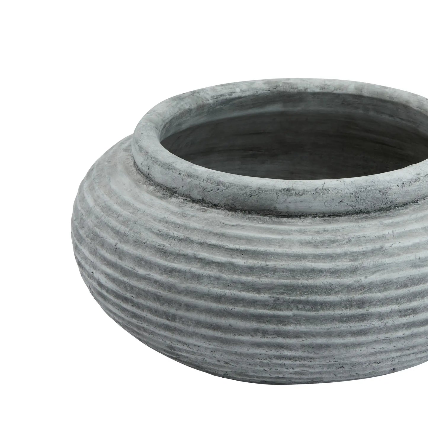 chester-grey-round-ribbed-planter-plant-pot-at-albury-house-interiors 